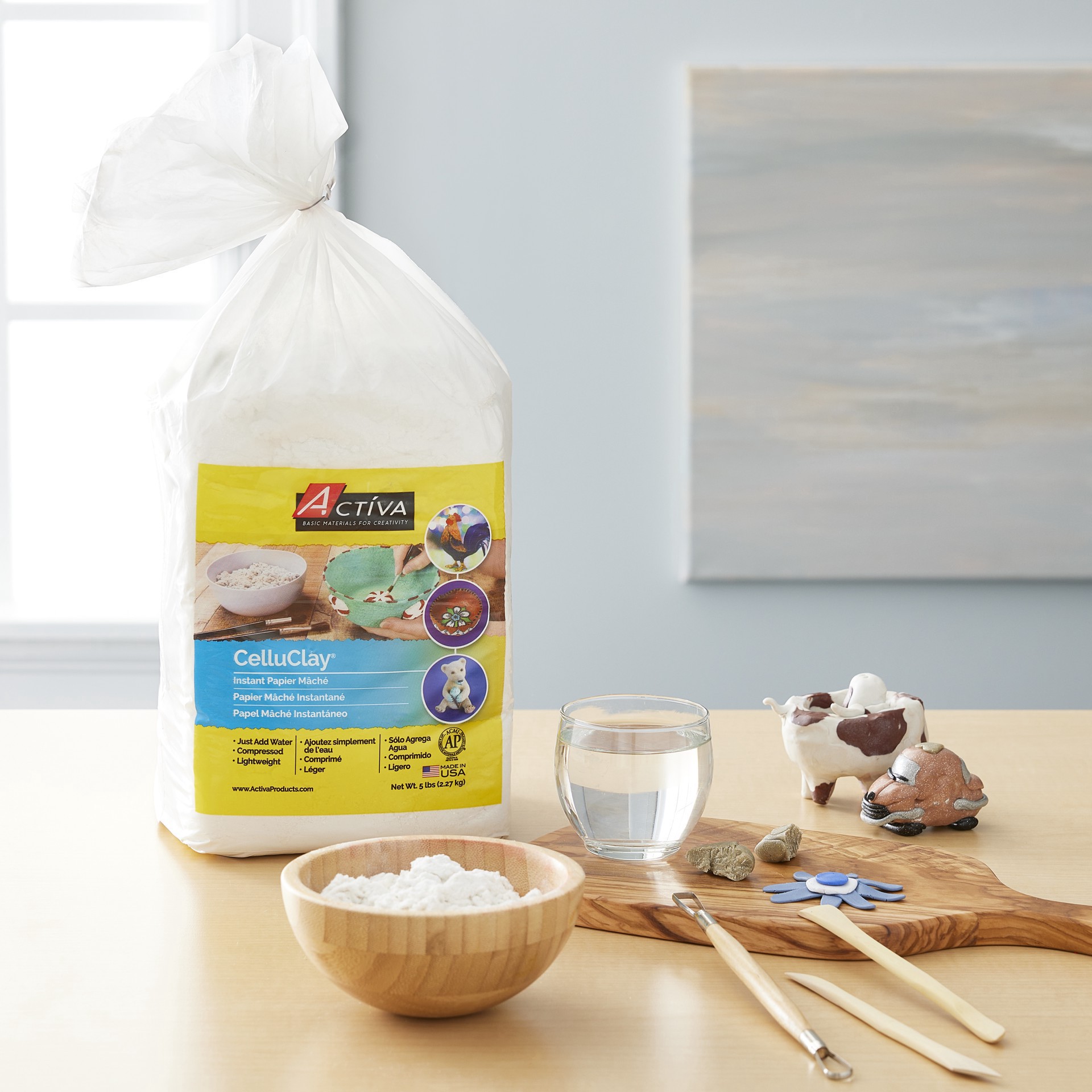 slide 2 of 2, Activa Celluclay Instant Papier Mache, 5 lb