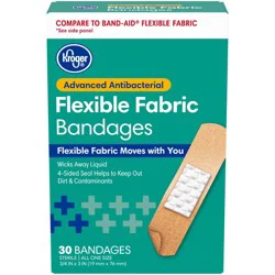 Kroger Advanced Antibacterial 3/4 In X 3 In Fabric Bandages