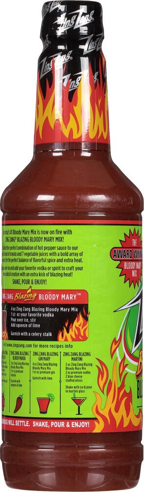 slide 3 of 4, Zing Zang Blazing Bloody Mary Mix, Non-Alcoholic Cocktail Mixer, 32 Fl Oz Bottle, 32 oz