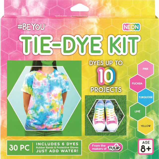 slide 1 of 1, BEYOU Tie-Dye 5-Color + 1 Refill Neon, 6 ct