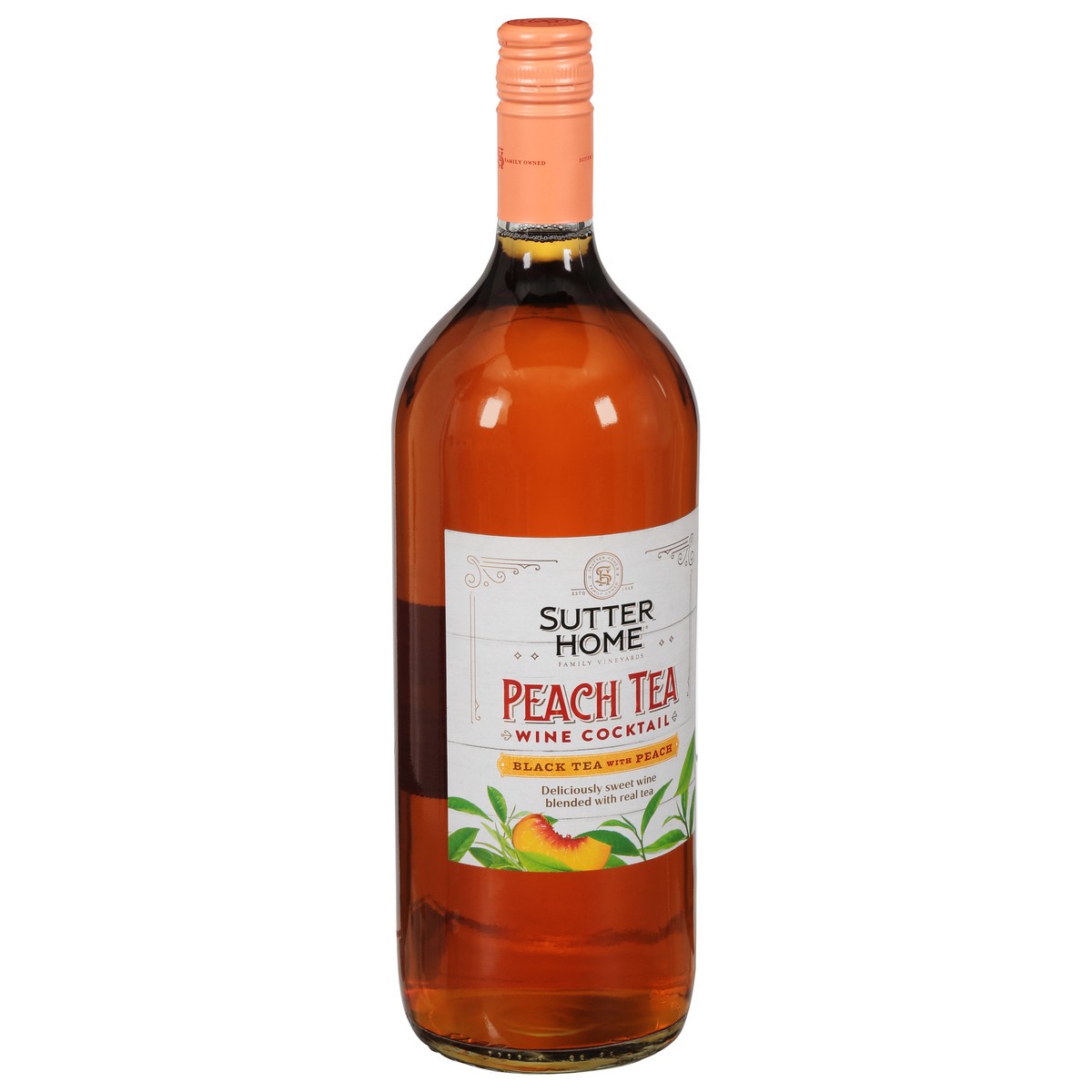 slide 7 of 9, Sutter Home Black Tea with Peach Wine Cocktail 1.5 l, 1.5 l