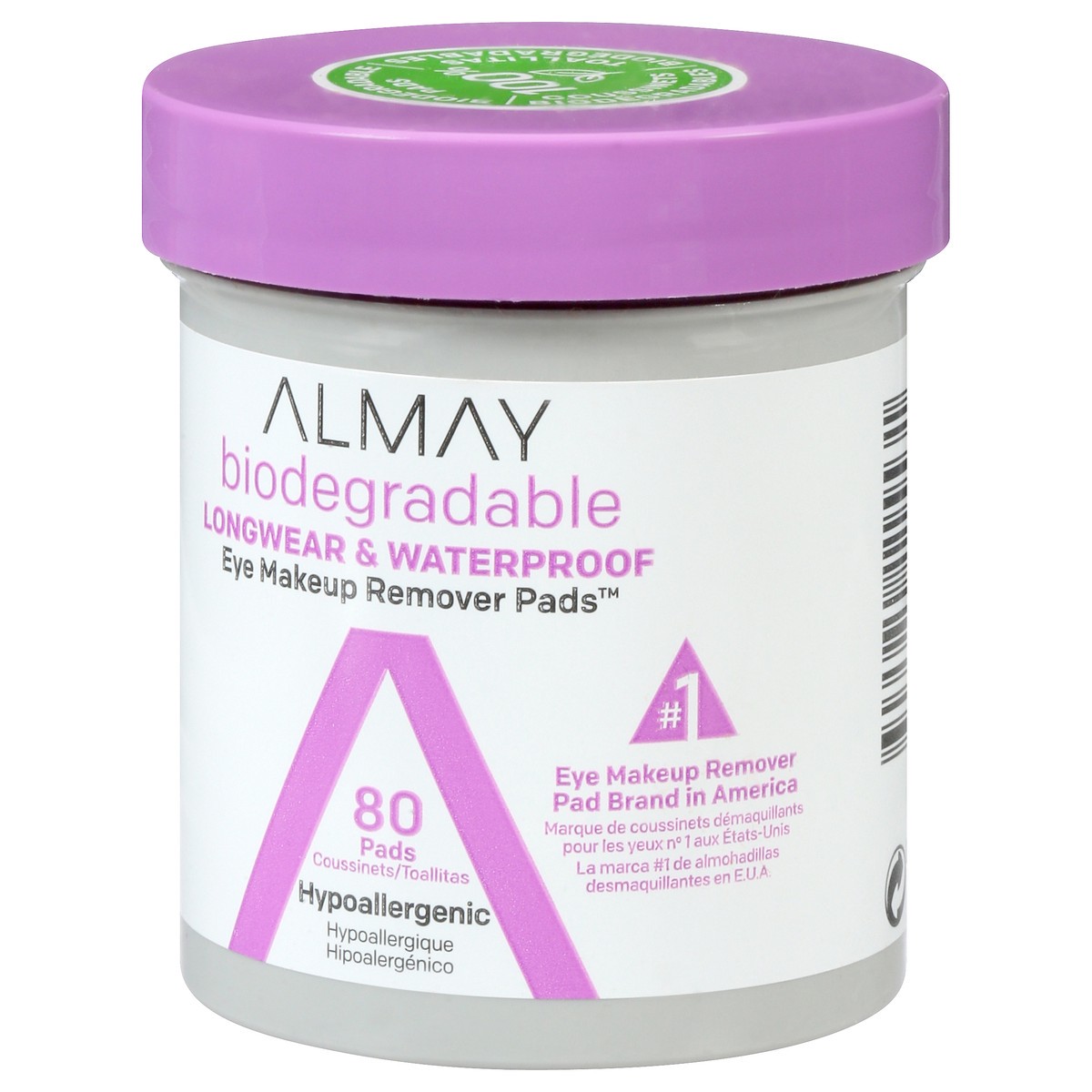 slide 3 of 9, Almay Biodegradable Longwear & Waterproof Eye Makeup Remover Pads 80 ea, 80 ct