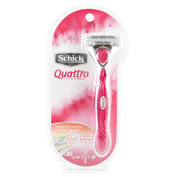 slide 1 of 1, Schick Razor - Quattro For Women, 2 ct