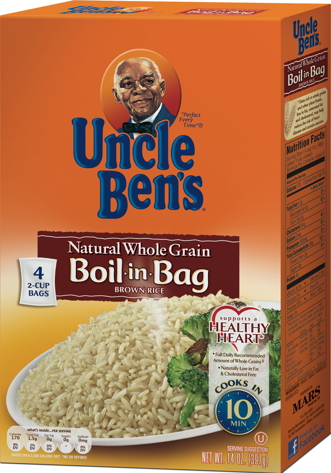 slide 1 of 3, Ben's Original Uncle Ben's Boil In Bag Brown Rice, 14 oz