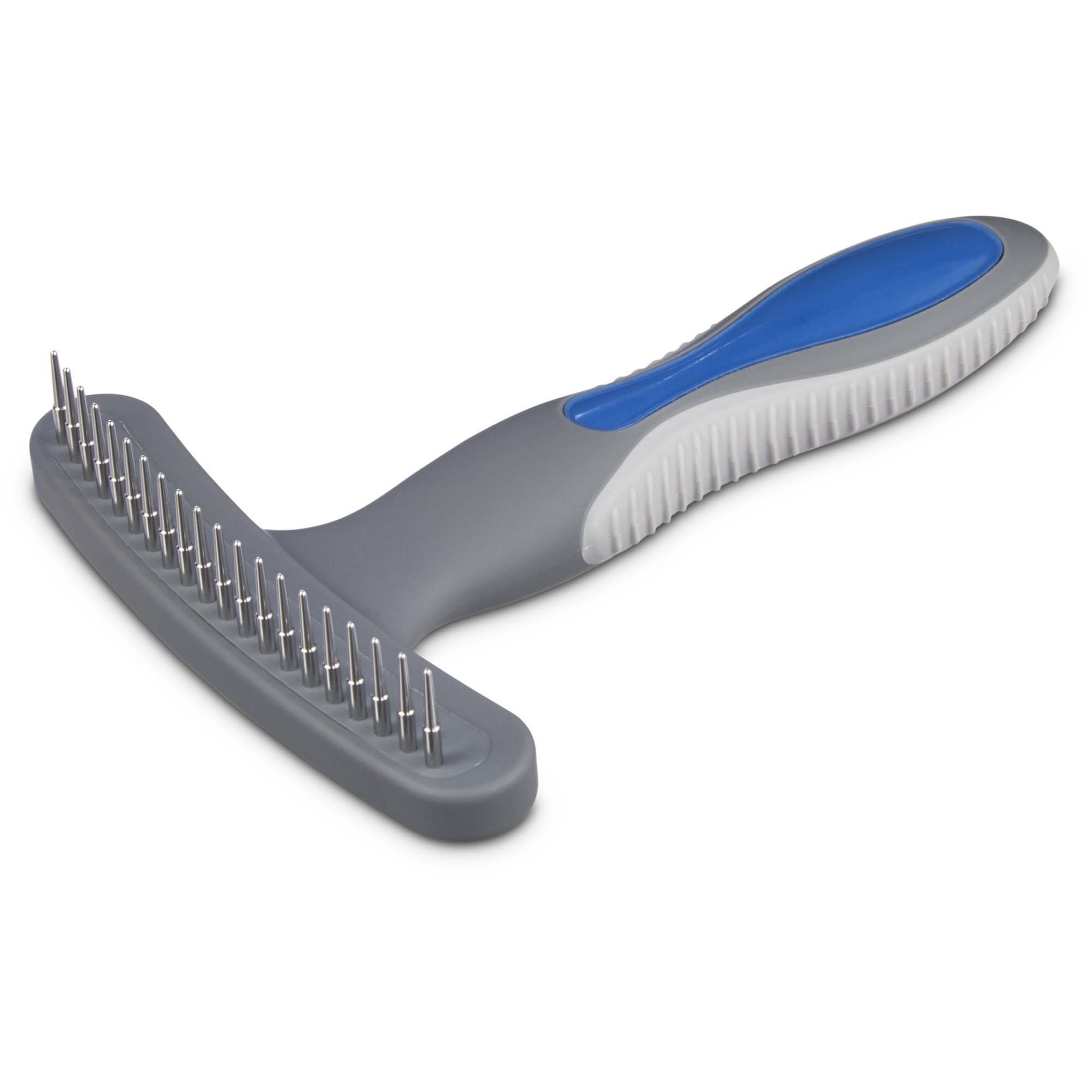 slide 1 of 1, Well & Good Blue Grooming Rake for Dogs, 1 ct