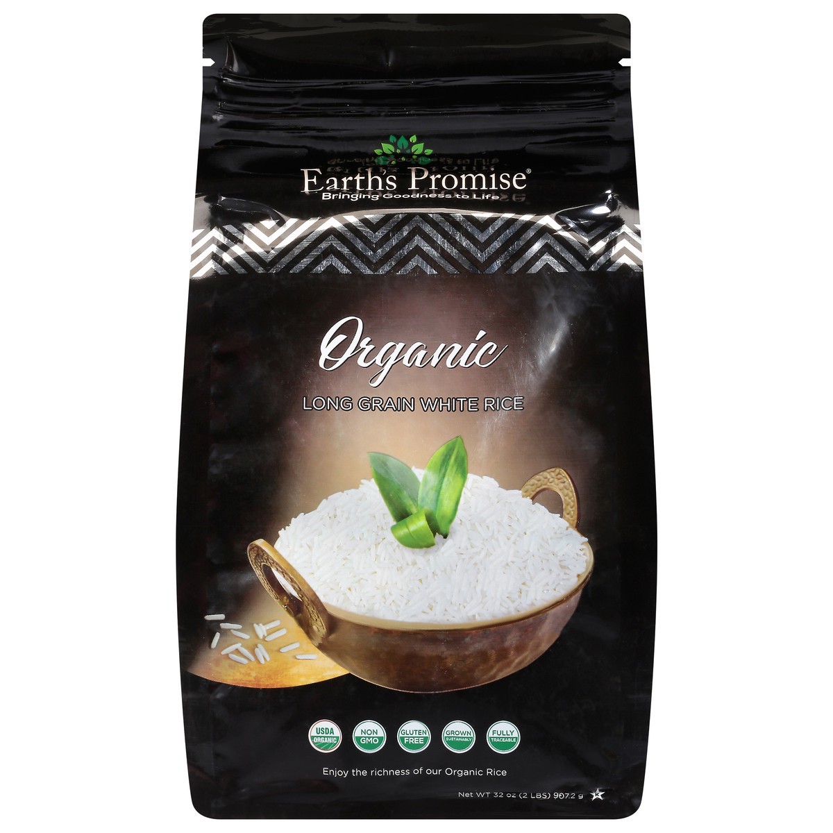 slide 1 of 9, Earth's Promise Organic Long Grain White Rice 32 oz,