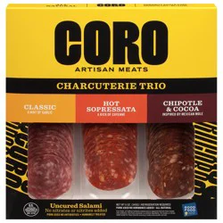 Coro Classic, Hot Sopressata, Chipotle & Cocoa Charcuterie Trio 6 oz