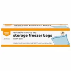 Smart Way Reclosable Quart Storage Freezer Bags