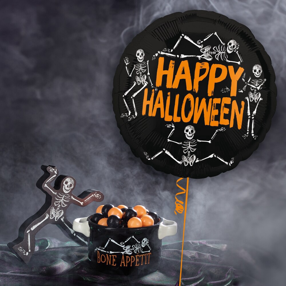 slide 2 of 4, Happy Halloween Helium Filled Balloon, 17 in