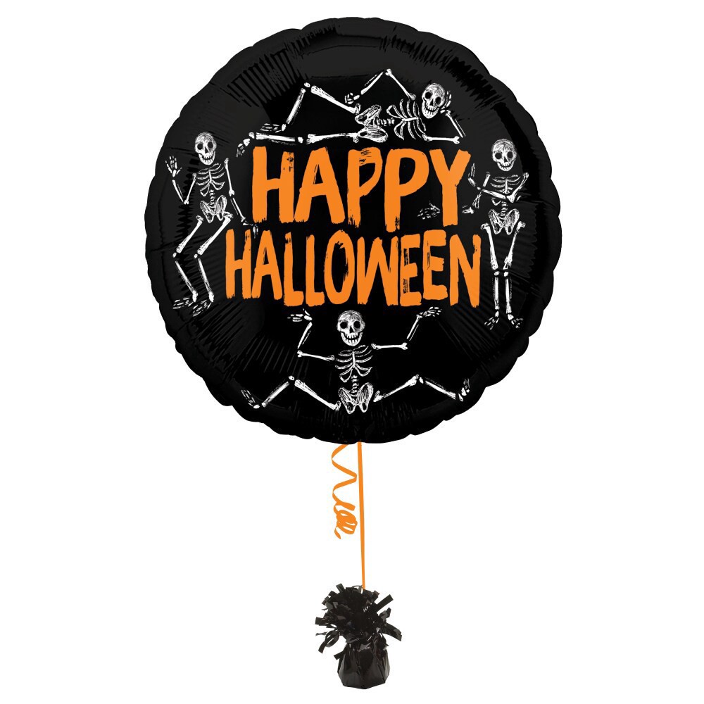 slide 3 of 4, Happy Halloween Helium Filled Balloon, 17 in