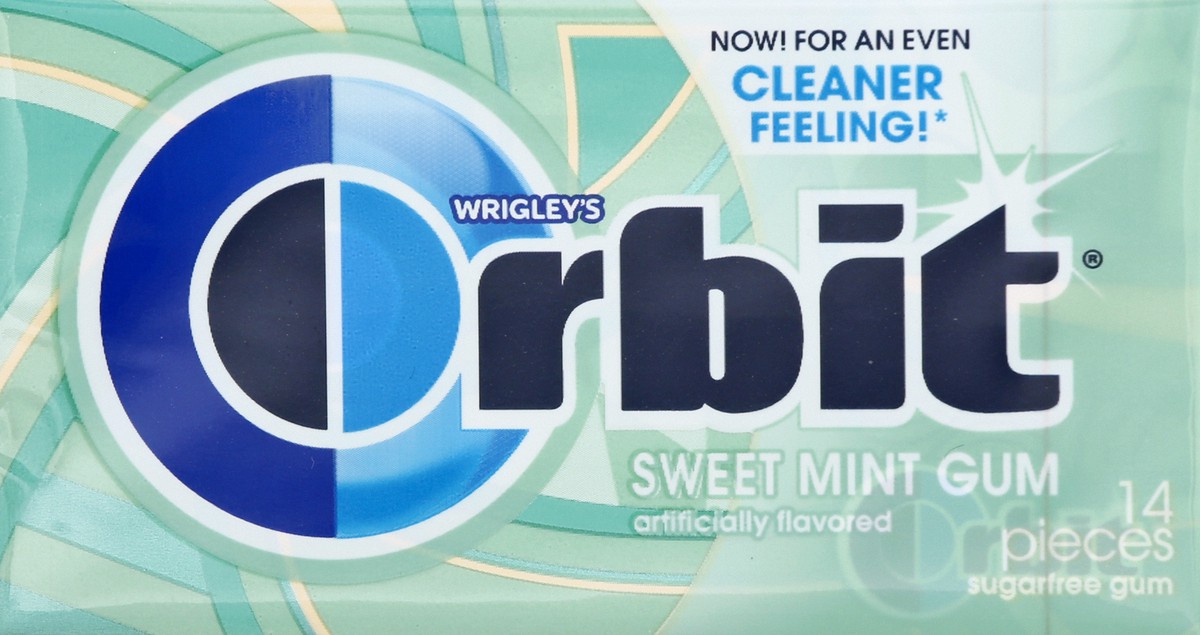 slide 1 of 8, Orbit Sugarfree Sweet Mint Gum 14 ea, 14 ct