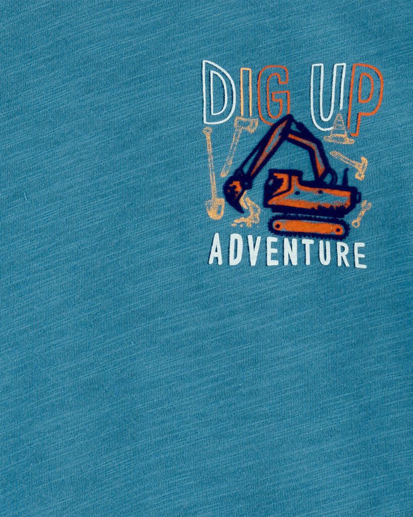 slide 4 of 4, Oshkosh Baby Dig Up Adventure Graphic Tee Blue 24M, 1 ct