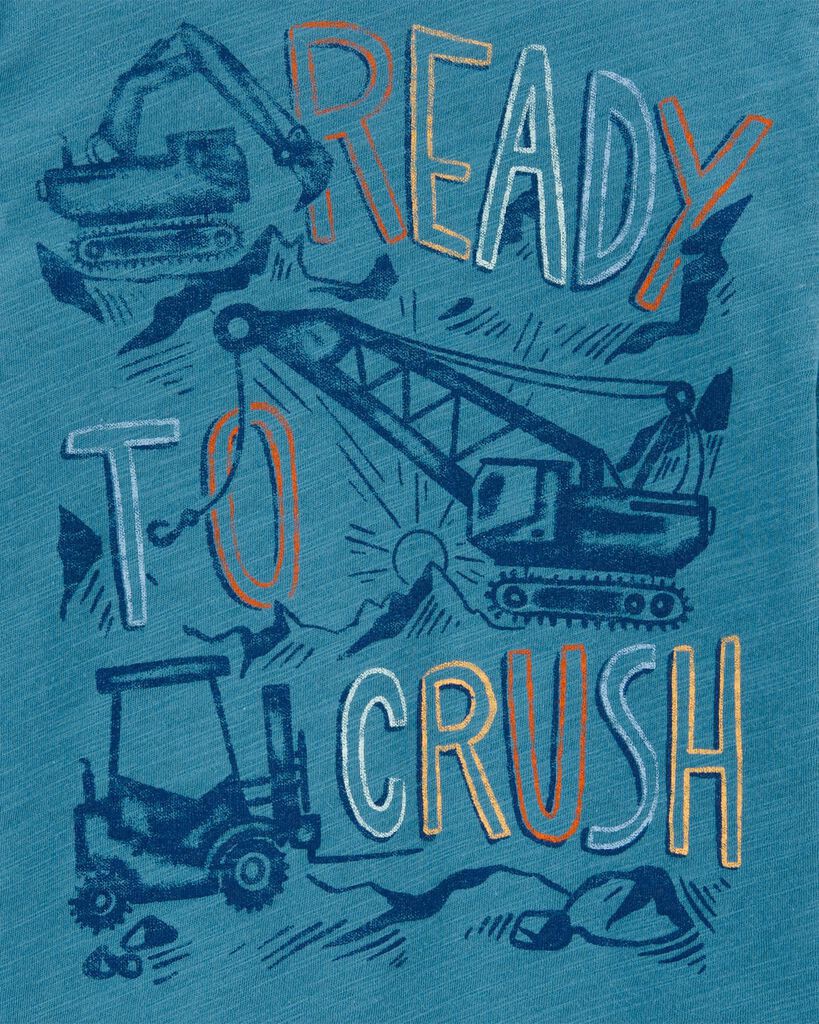 slide 3 of 4, Oshkosh Baby Dig Up Adventure Graphic Tee Blue 24M, 1 ct