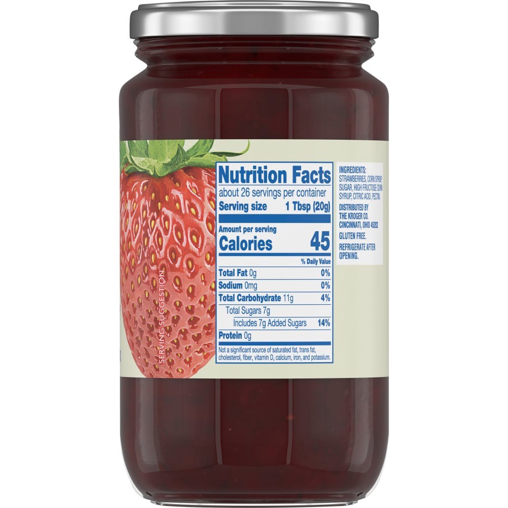 slide 2 of 5, Kroger Strawberry Preserves, 18 oz