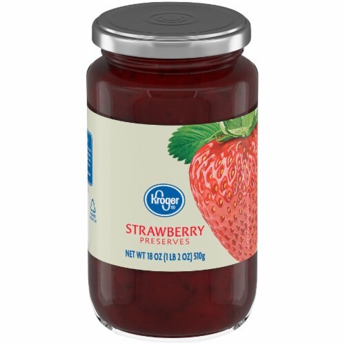 slide 5 of 5, Kroger Strawberry Preserves, 18 oz