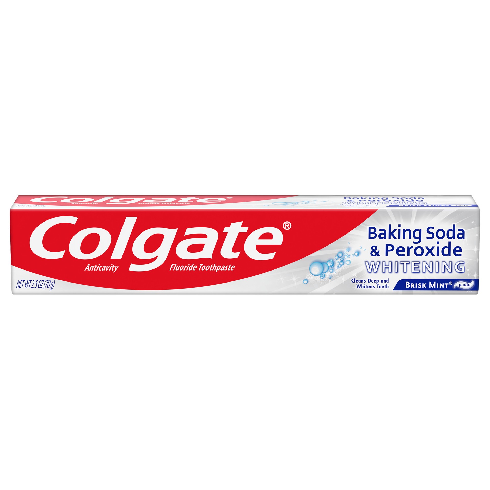 slide 1 of 6, Colgate Baking Soda and Peroxide Whitening Toothpaste, Brisk Mint - 2.5 Ounce, 2.5 oz