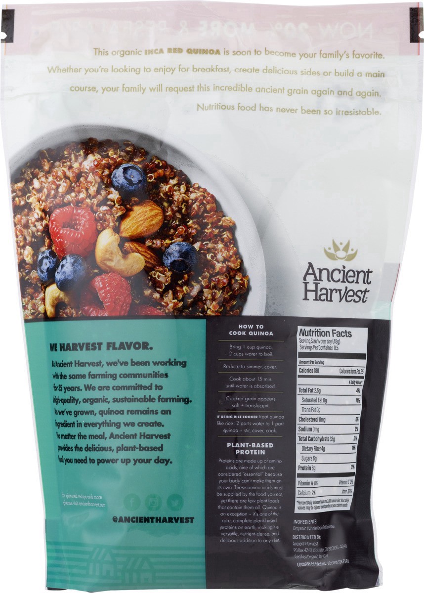 slide 3 of 16, Ancient Harvest Inca Red Quinoa 14.4 oz, 12 oz