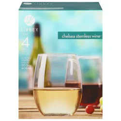 Libbey Chelsea Stemless Wine Glasses - 4 ct