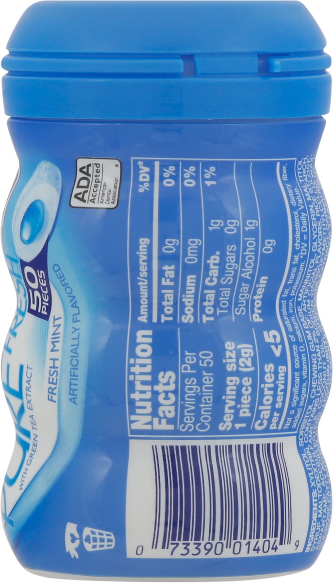 slide 4 of 9, Mentos Pure Fresh Sugarfree Fresh Mint Gum 50 Pieces, 50 ct