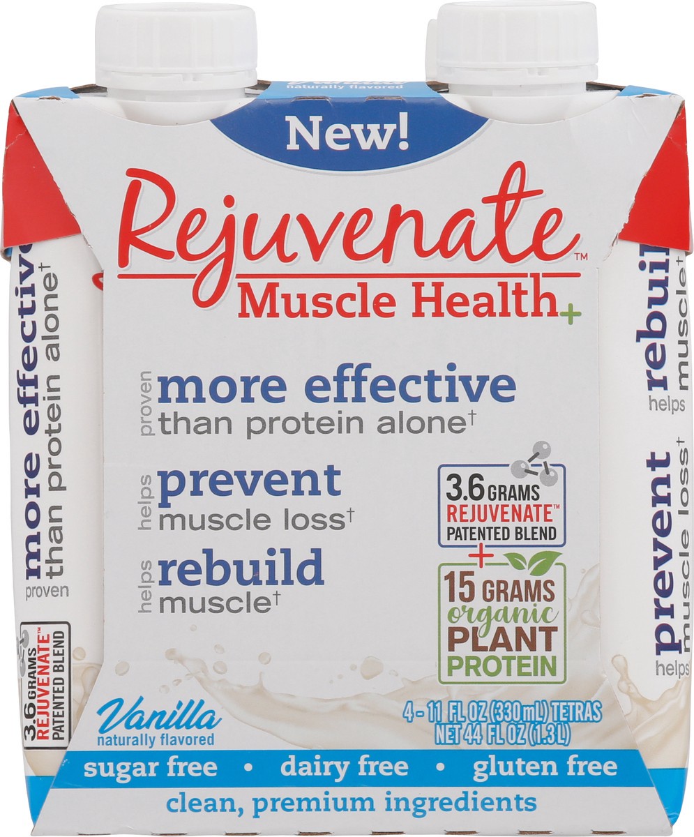 slide 5 of 14, Rejuvenate Muscle Health+ Vanilla Protein Shake 4 - 11 fl oz Cartons, 4 ct