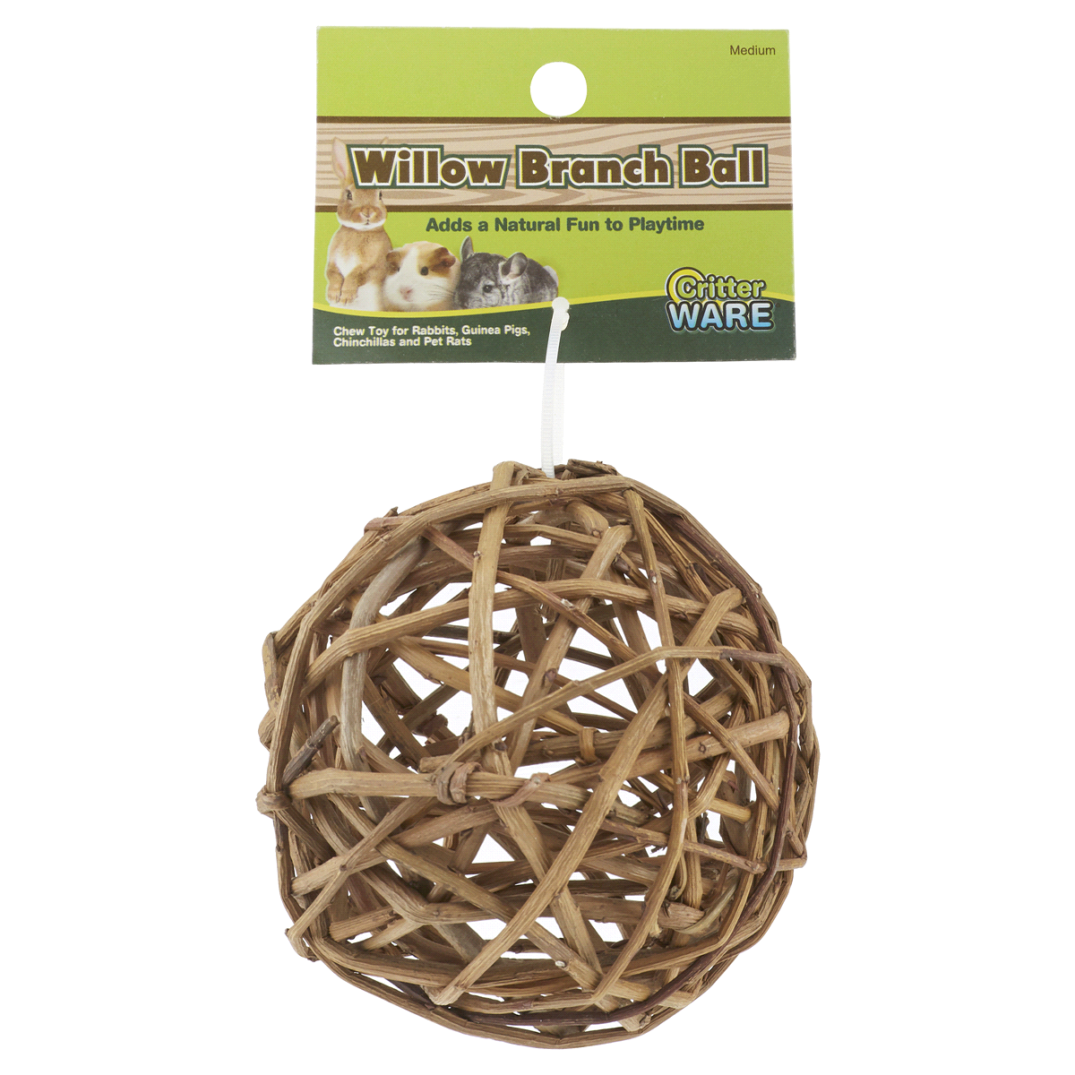 slide 1 of 1, Ware Pet Products Critter Ware Willow Branch Ball For Small Animals, 4", 4 in