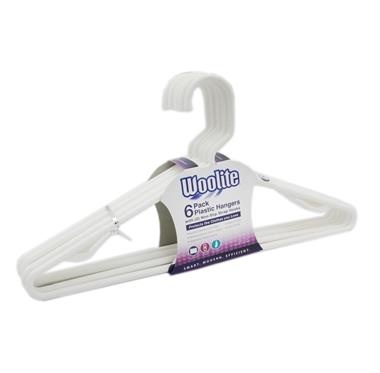 slide 1 of 1, Woolite White Basic Hangers, 6 ct