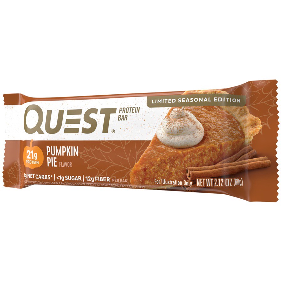 slide 5 of 5, Quest Pumpkin Pie Nutritional Bar, 2.12 oz