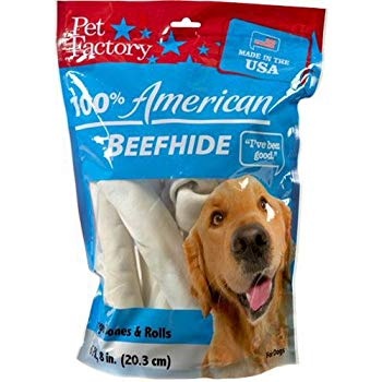 slide 1 of 1, Pet Factory 4-5 In Amer Beefhide Curls, 10 ct