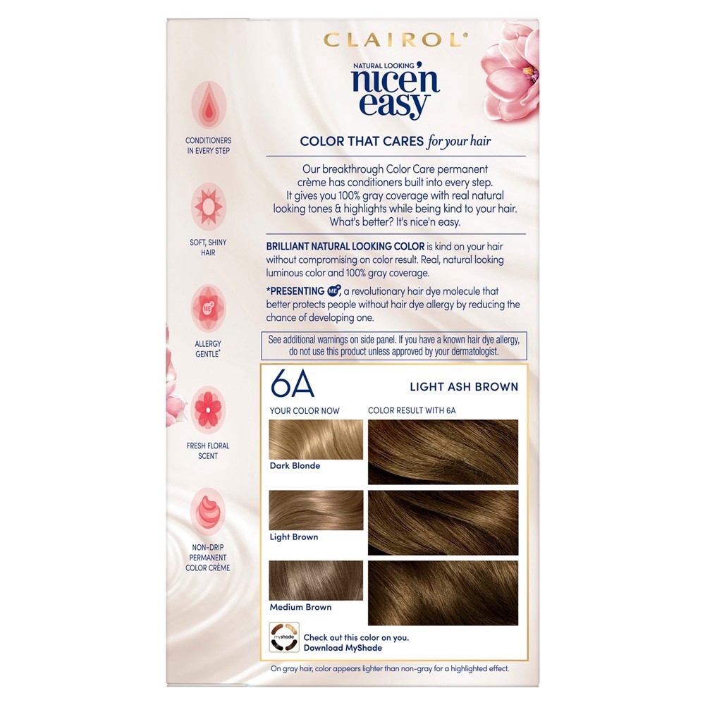 slide 6 of 7, Nice''n Easy Clairol Nice 'N Easy 6A Light Ash Brown, 1 ct