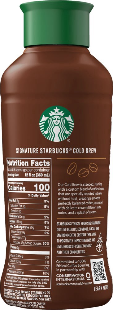 slide 3 of 3, Starbucks® Cold Brew Salted Caramel Cream, 40 fl oz