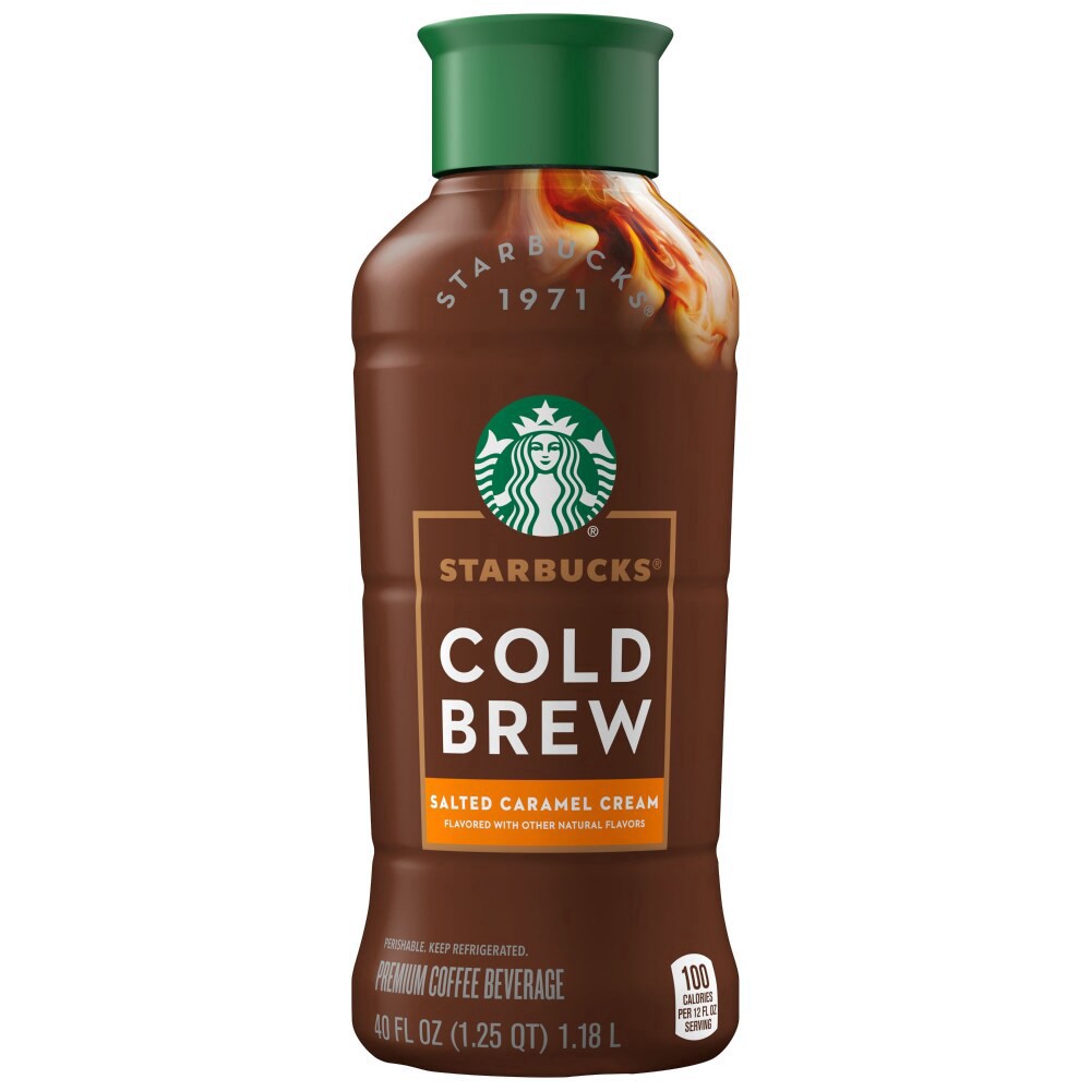 slide 1 of 3, Starbucks® Cold Brew Salted Caramel Cream, 40 fl oz