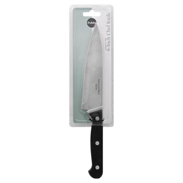 slide 1 of 1, Publix Chef Knife, 6-Inch, 1 ct