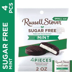 RUSSELL STOVER Sugar Free Dark Chocolate Mint Patties Candy, 2 oz. bag