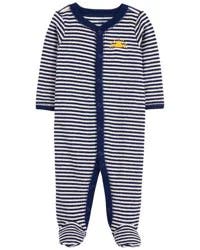 Carter's Carters Baby Striped Snap-Up Terry Sleep & Play Pajamas Navy 3M