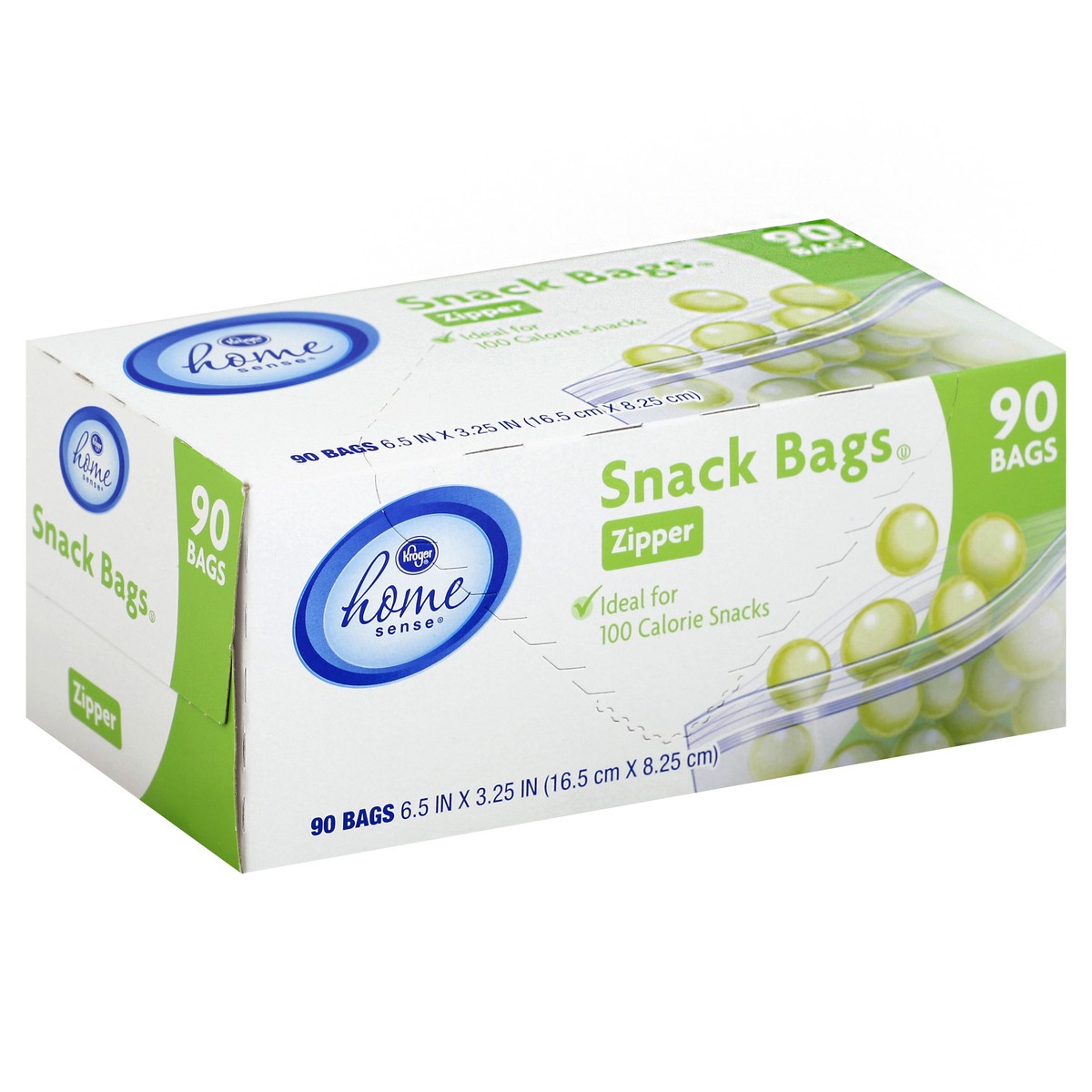 slide 2 of 5, Kroger Secure Seal Zipper Snack Bags, 90 ct