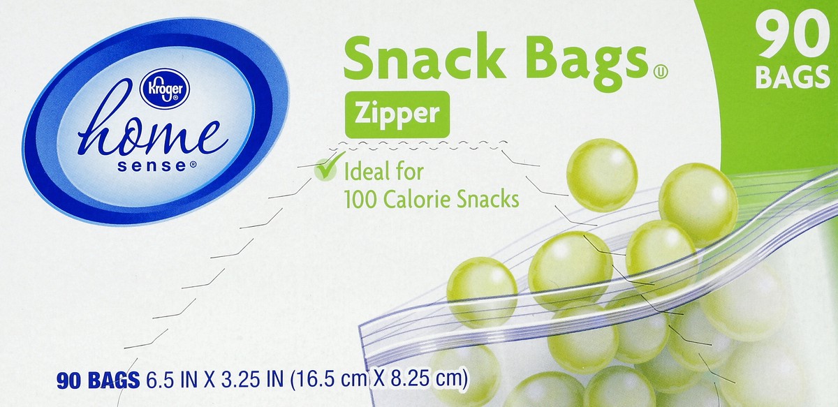 slide 4 of 5, Kroger Secure Seal Zipper Snack Bags, 90 ct