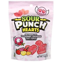 Sour Punch Hearts Valentine's Day Candy, 9 oz Bag