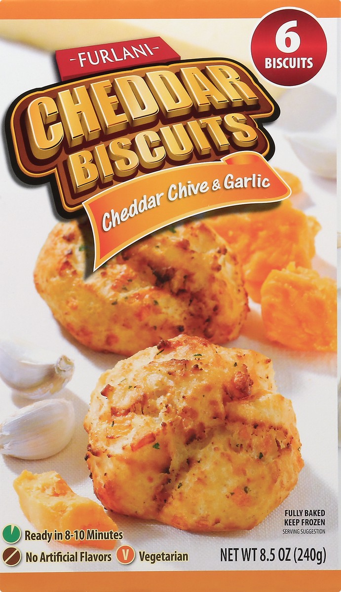 slide 6 of 9, Furlani Cheddar Biscuits Cheddar Chive & Garlic, 6 ct