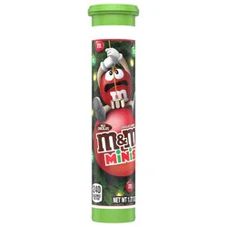 M&M'S Holiday Minis Milk Chocolate Christmas Candy Mega Tube, 1.77oz