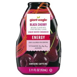 Giant Eagle Liquid Water Enhancer, Black Cherry, Energy