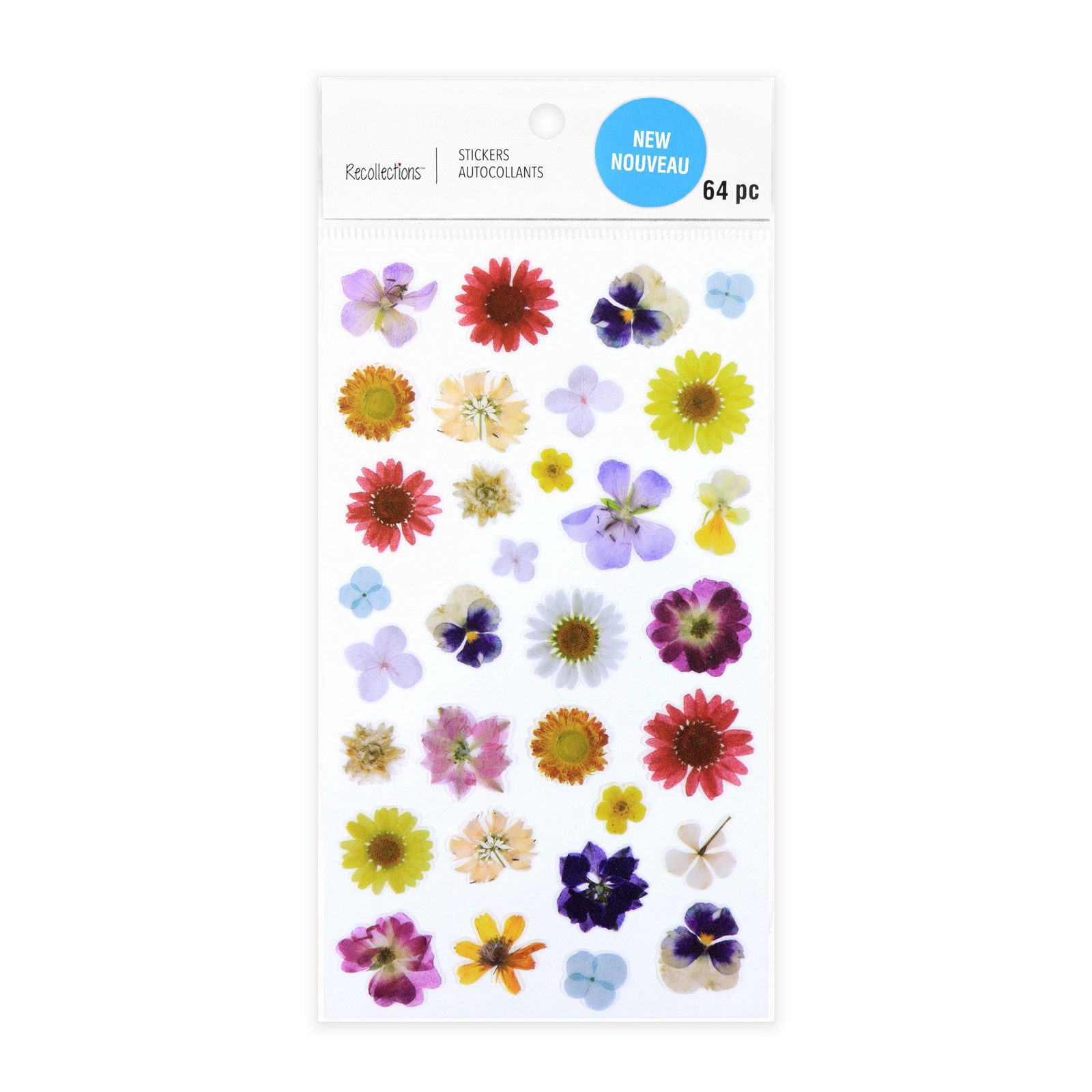slide 4 of 4, Dried Flower Stickers By Recollections, 3.875 in x 7 in