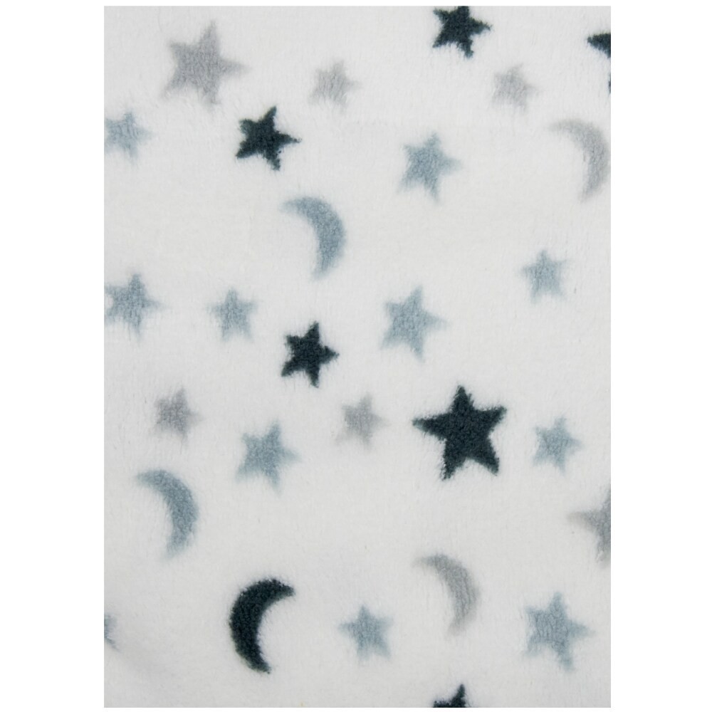 slide 3 of 4, Cutie Pie Moon & Stars Plush Baby Blanket, 1 ct