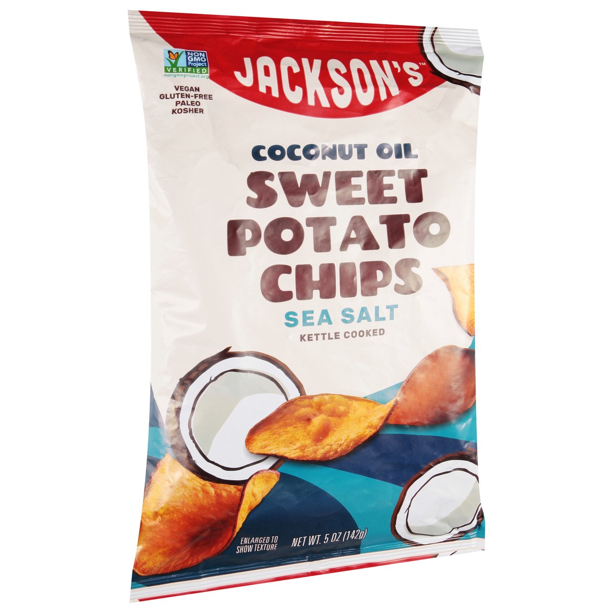 slide 2 of 9, Jackson's Coconut Oil Sea Salt Sweet Potato Chips 5 oz, 5 oz