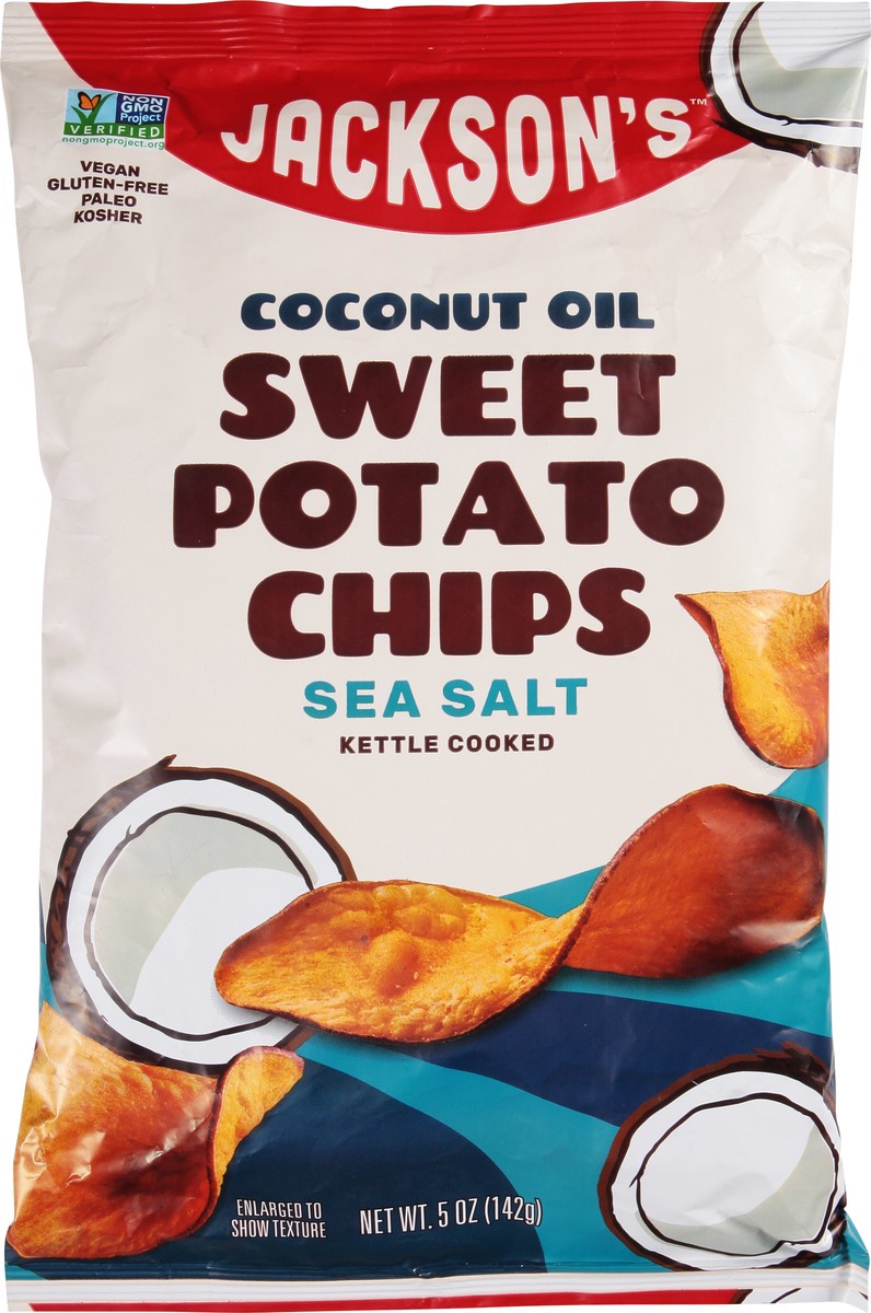 slide 6 of 9, Jackson's Coconut Oil Sea Salt Sweet Potato Chips 5 oz, 5 oz