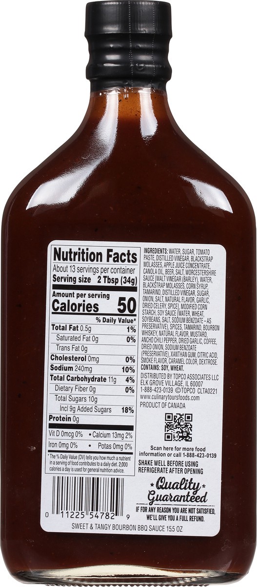 slide 5 of 9, Culinary Tours Sweet & Tangy Bourbon BBQ Sauce 15.5 oz, 15.5 oz