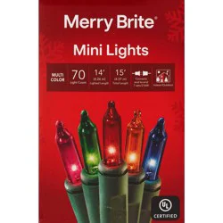 Merry Brite 70 Count 15 Ft Multi Color Mini Lights