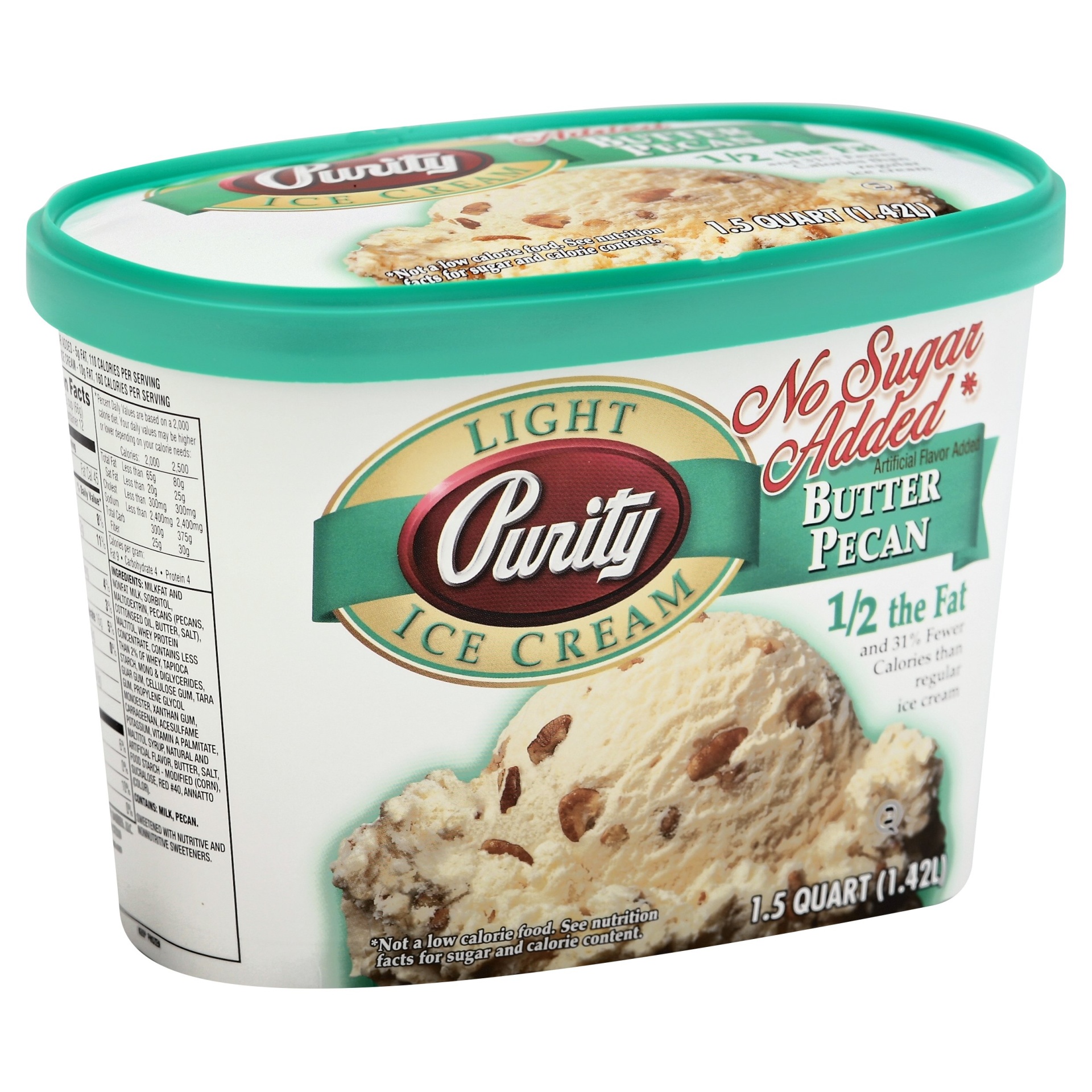 slide 1 of 1, Purity Light Butter Pecan Ice Cream, 48 fl oz