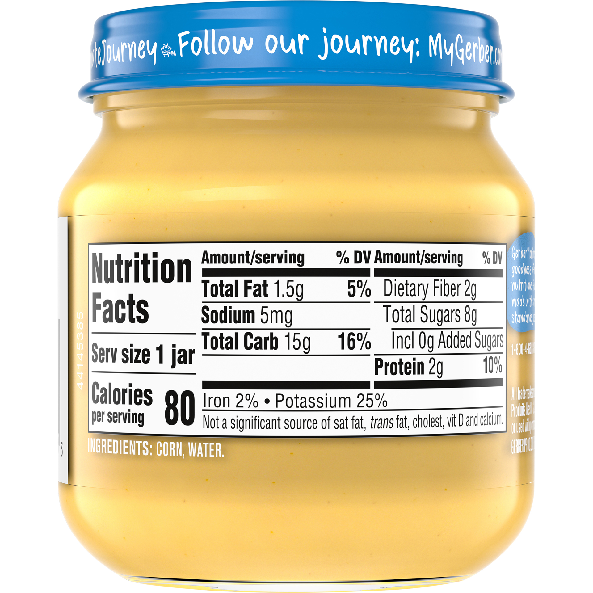 slide 3 of 5, Gerber Natural for Baby 1st Foods Corn 4 oz Jar, 4 oz