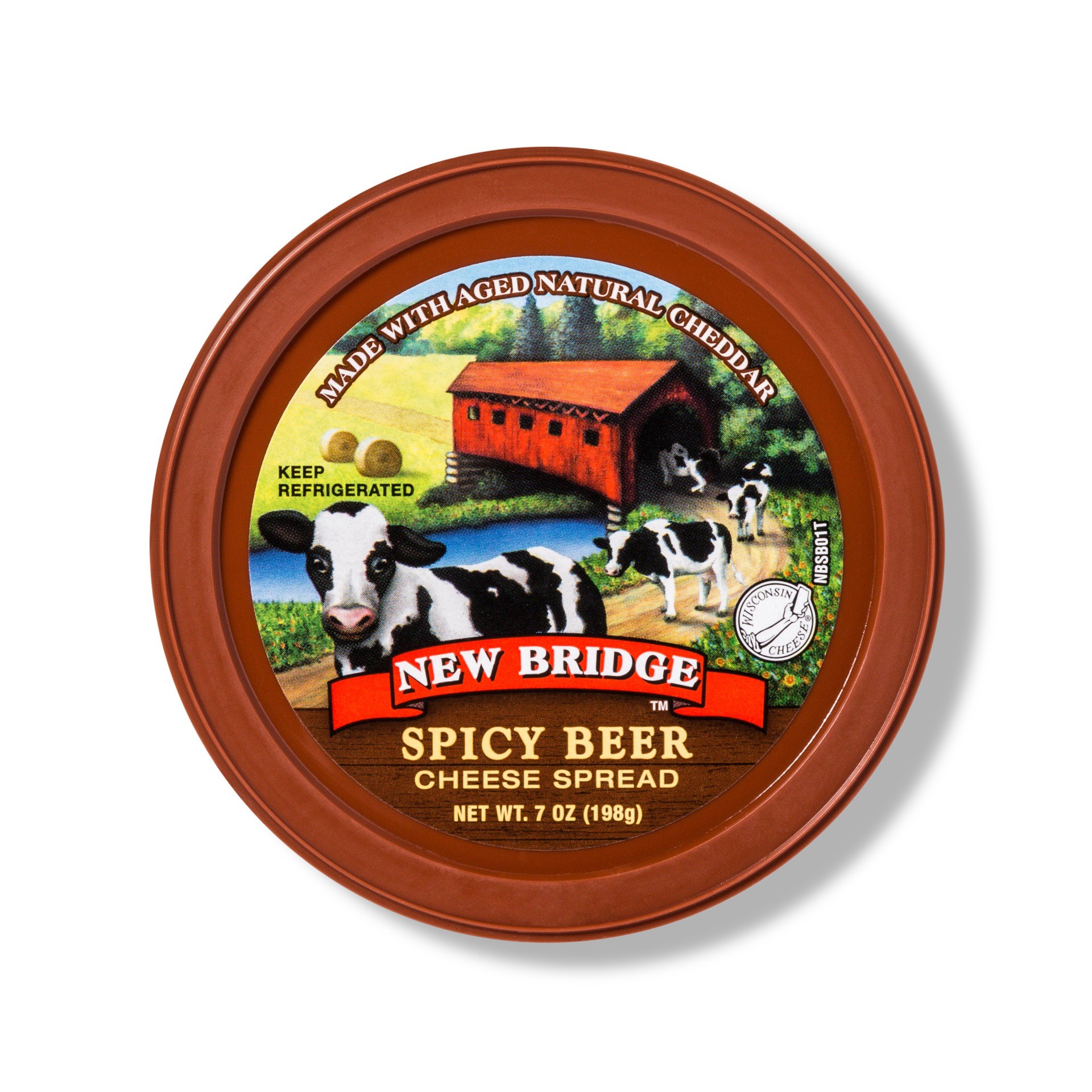 slide 1 of 9, New Bridge Cheese Spread, 7 oz