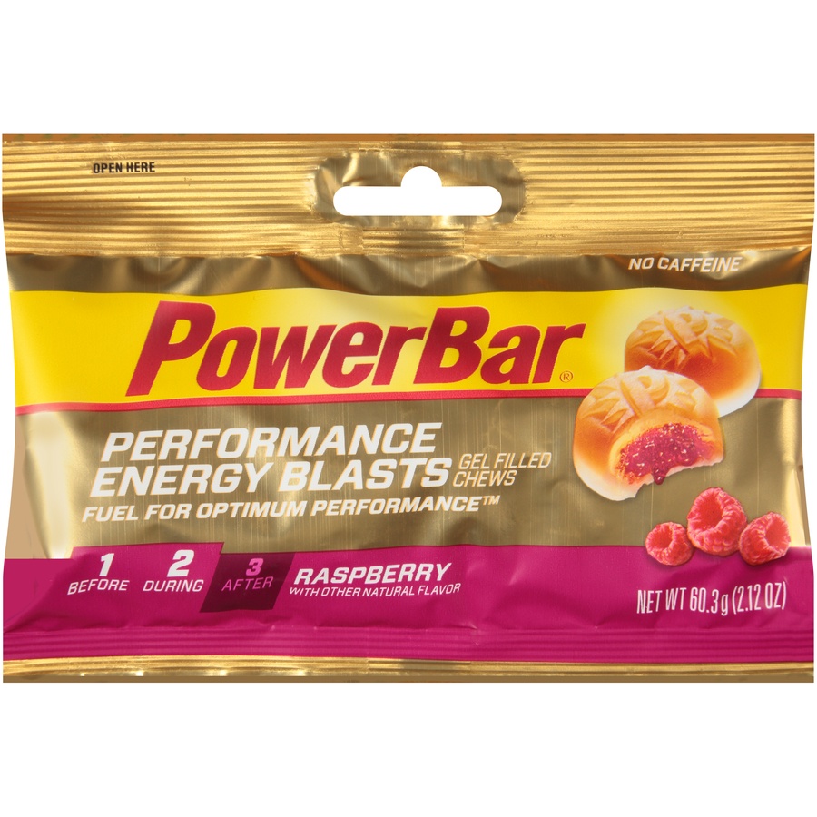 slide 1 of 6, PowerBar Performance Raspberry Energy Blasts, 2.12 oz